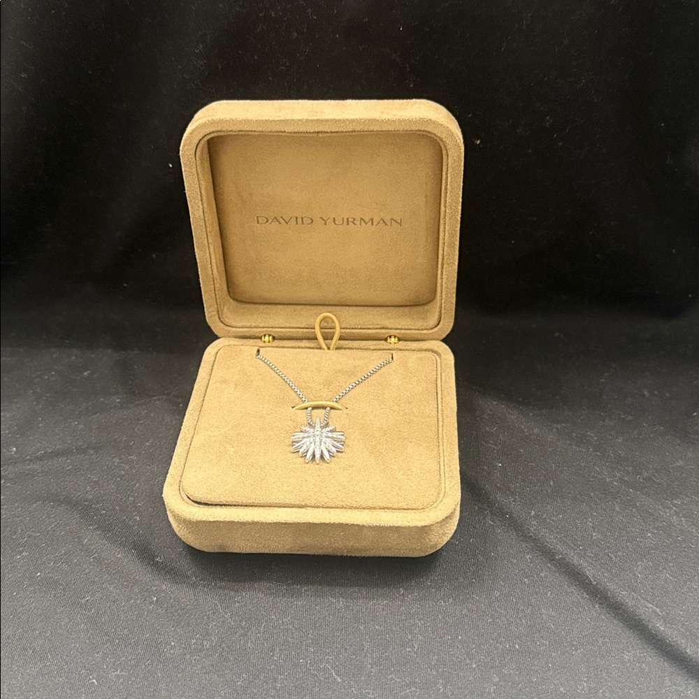 David Yurman Silver Necklace Starburst Authentic